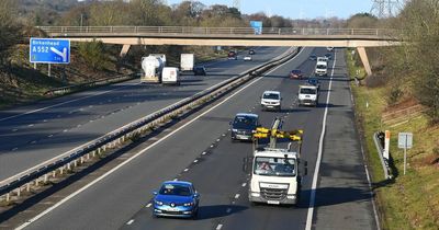 M6, M53, M56, M57 and M62 told of 'delays' as motorways close