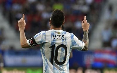 Messi scores 5 for first time in Argentina shirt in friendly against Estonia