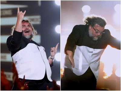 Jack Black jokes he needs ‘a blast of oxygen’ after somersaulting on stage at MTV Movie and TV Awards
