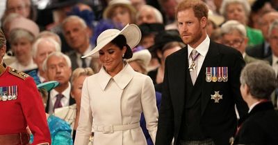 Royal fans spot Meghan Markle's 'reaction to Kate Middleton' during Jubilee service