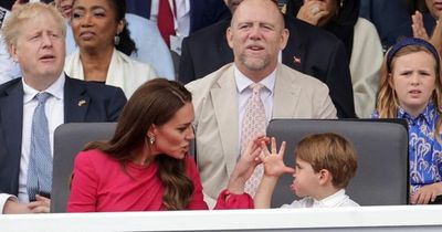Prince Louis cheekily pulls faces at Kate Middleton and blows raspberries during Queen's Jubilee Pageant