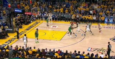 NBA fans couldn’t get over Draymond Green looking like an NFL offensive lineman with a very moving pick in Game 2