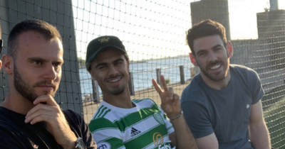 Jota nails his Celtic colours to the mast as he sports Hoops in holiday kickabout