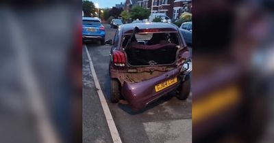 Woman woke to find her car had been dragged down road