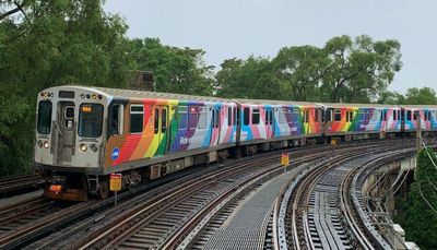 CTA Red Line train gets new design in honor of Pride Month