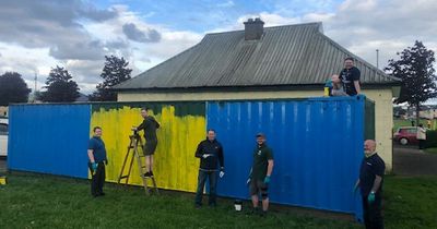 Falkirk Round Table volunteers help final preparations for war memorial site