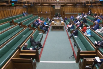 Pictures show DESERTED Tory benches as MPs debate standards in public life