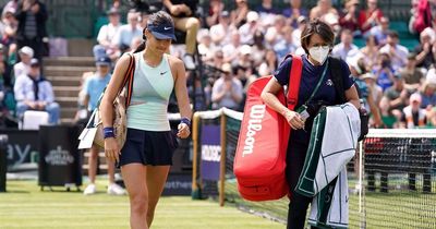 Emma Raducanu in Wimbledon injury scare as she retires from opening match in Nottingham