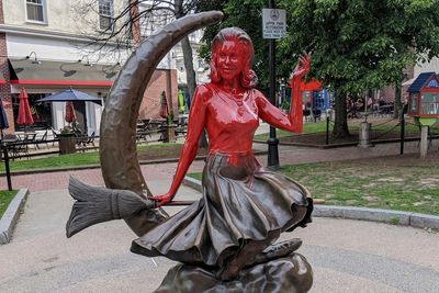 'Bewitched' statue in Salem vandalized with red paint