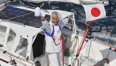 Japanese adventurer, 83, becomes the oldest ever to sail solo across the Pacific Ocean