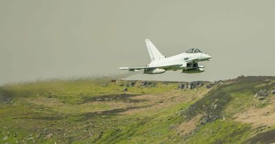 Eurofighter Typhoons break sound barrier in sonic boom over Bristol Channel
