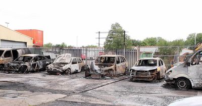 Nine vehicles damaged by fire at car repair business in Ballymena