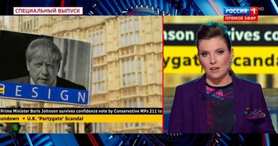 Russian TV presenter in withering rant against Boris Johnson after vote of confidence