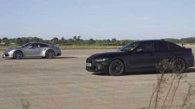 Tuned BMW M3 With 600 HP Drag Races Stock Porsche 911 Turbo S