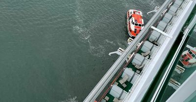 P&O holidaymakers watch in horror as luggage tumbles into the sea during cruise