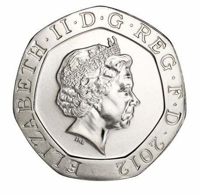 The 20p coin is 40 years old today. It is now worth 5p...