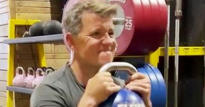 GMB's Ben Shephard shows off sweaty workout as he pumps iron in the gym