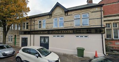 Footage shows man throwing rock at Cardiff mosque window while people prayed inside