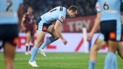 Controversy over Isaah Yeo's first tackle in State of Origin I, with NSW team doctor not shown footage of Blues star stumbling