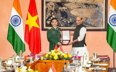 Rajnath Singh hands over 12 high-speed guard boats to Vietnam