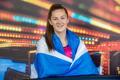 Emily Nicholl having a ball after being named in Team Scotland with Commonwealth Games 50 days away