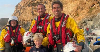 Boy, six, helps save tourists trapped by rising tide at coastal beauty spot