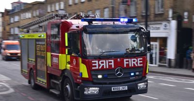 House completely destroyed by fire sparked by sunlight reflecting off a mirror