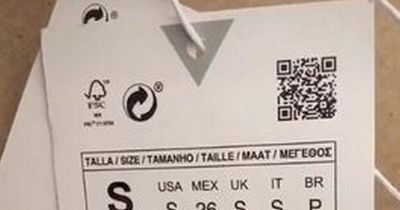 Zara employees share 'hidden meaning' behind symbols on clothing tags