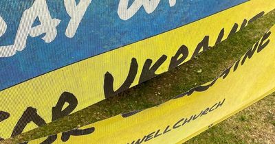 Sick vandals destroying sign of solidarity with Ukraine at Lanarkshire church is ‘heartbreaking’
