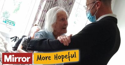 Great-grandma, 102, has 'dream' birthday as ballroom dancer sweeps her off her feet
