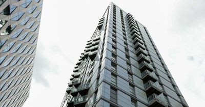 Mum left in apartment block lobby with her dog and baby - the lift in the 22-storey tower has been broken for 'months'