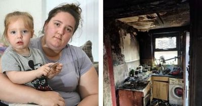 "I've literally got nothing": Mum and young daughters 'lose everything' in devastating house fire