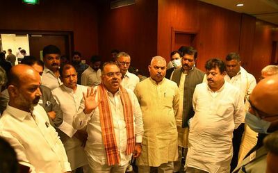 BJP leaders inspect national executive meet venue in Hyderabad