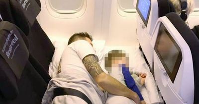 Mum shares genius flight hack to turn economy seats into a giant bed on long-haul trips