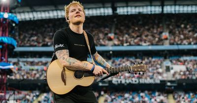 Ed Sheeran battles tech problems but still delivers fireworks in Manchester