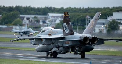 Mavericks gather to see famous 'Top Gun' fighter jets touch down in Scotland