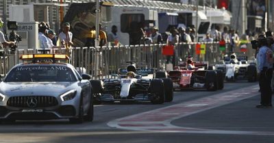 Sebastian Vettel drove into Lewis Hamilton behind safety car as Lance Stroll stunned F1