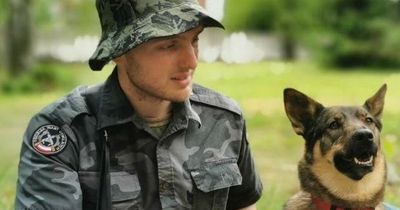 Stray dog gives 'unconditional love' to injured Ukraine soldiers in hospital