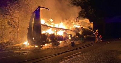 A1 re-opens nearly 12 hours after lorry bursts into flames just outside Darlington