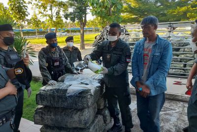 Drug courier arrested, 390kg of crystal meth seized