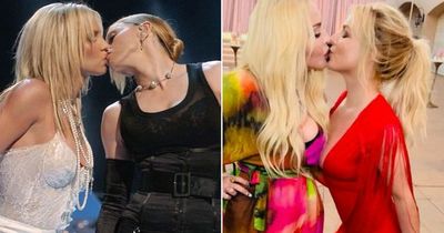 Britney Spears and Madonna recreate famous MTV snog at her glamorous wedding