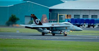 Top Gun jets from hit Tom Cruise movie touch down at Prestwick Airport