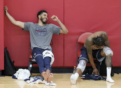 Bradley Beal reacts to voicemail from Celtics’ Jayson Tatum thanking him for his support over the years