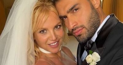 First pictures from Britney Spears’ wedding show stunning Versace dress and star-studded guest list