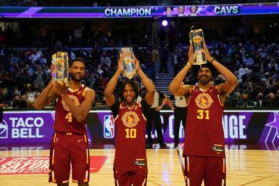 Jacoby Brissett wins Browns 3-point contest at Cavs facility