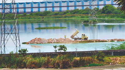 Chennai: Road laid inside Pallikaranai marsh, garbage being dumped