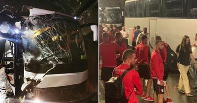 Bulgaria football team bus in 'serious accident' as player rushed to hospital for surgery