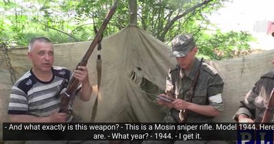 Russian troops living in stolen Ukrainian tents and using WW2-era sniper rifles