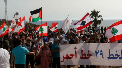 Lebanese Protest Israel Vessel at Karish Gas Field