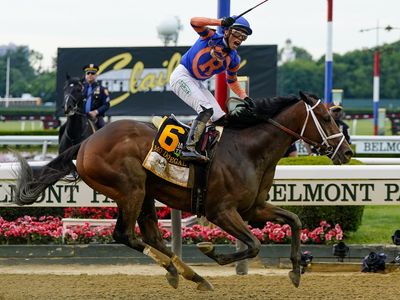 Mo Donegal wins the Belmont Stakes